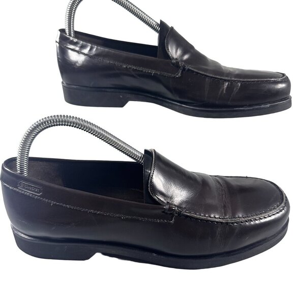 Coach Zora Loafers Shoes Mens Leather Slip On Moccasins Italy Classic - Picture 1 of 16